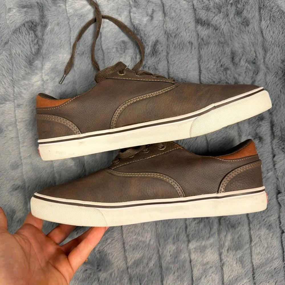 Levis Mens Turner Waxed Low Top Sneakers Brown Casual Shoes 51921409B Size 10